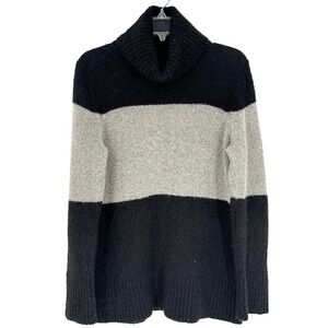 Banana Republic Wool Blend Colorblock Turtleneck Sweater Minimalist Cozy Size L
